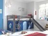 Kinderbett mit Rutsche Karolina Massivholz Grau Textilset Astro 1 Bild 2