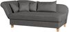 Selma Recamiere mit Armteil links klappbar Flachgewebe Anthrazit Buche Natur Bild 2