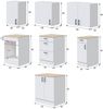 Dmora Komplette Küche Silphora, Moderne Küchenkomposition, Modular Set für Küche, Funktionelle Küchenlösung, Weiß und Eiche Bild 3