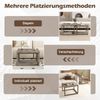 2er Set Rechteckige Satztisch Stapelbare Nesting-Couchtisch mit Ablagefläche Bauernhaus Beistelltisch Bild 3