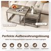 2er Set Rechteckige Satztisch Stapelbare Nesting-Couchtisch mit Ablagefläche Bauernhaus Beistelltisch Bild 4