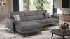 Sofanella 'MILO' Eckcouch, Deluxe Leder, Rot, Füße: Bronze Bild 3