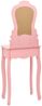 Schminktisch-Set, Frisiertisch mit Hocker Rosa 50 x 59 x 136 cm Paulownia-Holz Bild 5