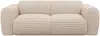 Vente-unique - POGNI Sofa SamtStoff Beige - B 97 cm x H 73 cm x L 205 cm Bild 2