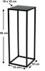 DanDiBo Beistelltisch/Blumenhocker Eckig, Metall Schwarz, 50 x 18 x 18 cm Bild 2