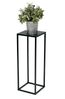 DanDiBo Beistelltisch/Blumenhocker Eckig, Metall Schwarz, 50 x 18 x 18 cm Bild 5