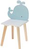 Koopman Kinderstuhl Kinderhocker MDF 52x30x24 cm Fisch / Elefant / Wal / Bär zur Auswahl (Stück, 1 St), Wal, MDF, Stuhl, demontiert Bild 1