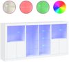 vidaXL Sideboard mit LED-Leuchten Weiß 202x37x100 cm 3209184 Bild 2
