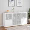 vidaXL Sideboard mit LED-Leuchten Weiß 202x37x100 cm 3209184 Bild 4