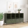 vidaXL Sideboard Olivgrün 135x39x73,5 cm Kaltgewalzter Stahl 3307165 Bild 3