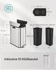 Songmics Mülleimer Küche, Mülltrennsystem 2 Fächer, 30 L und 20 L Bild 5