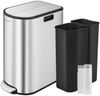 Songmics Mülleimer Küche, Mülltrennsystem 2 Fächer, 30 L und 20 L Bild 2
