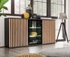 Sideboard Morgan in schwarz und Eiche 163 cm Bild 2