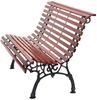 Gartenbank HWC-F97, Sitzbank Parkbank Holzbank, 2-Sitzer Gusseisen Holz 122cm 22kg ~ braun Bild 4