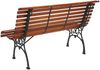 Gartenbank HWC-F97, Sitzbank Parkbank Holzbank, 2-Sitzer Gusseisen Holz 122cm 22kg ~ braun Bild 5