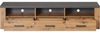 TV-Lowboard Franka / Follow, Holzwerkstoff, Grau, Schwarz, Holzfarben, 180 x 43 x 50 cm Bild 5