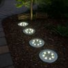 2er Set LED Solarleuchte, rund, Flach mit Erdspitz Bild 2