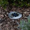 2er Set LED Solarleuchte, rund, Flach mit Erdspitz Bild 5
