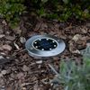 2er Set LED Solarleuchte, rund, Flach mit Erdspitz Bild 5