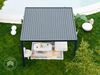 PRIMEYARD Pergola 4x4 m - Pfosten und Lamellendach aus Aluminium - anthrazitfarbene Terrassenüberdachung Bild 4