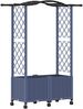 vidaXL Hochbeet mit Rankgitter und Dach Grau 125 x 40 x 144 cm PP 3423015 Bild 2