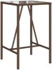 vidaXL Garten-Bartisch Braun 70x70x110 cm Poly Rattan 368694 Bild 2