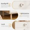Nachttisch 4-Schubladen Aufbewahrung mit Umfallschutz, Holz/Weiß, Sideboard & Jugendzimmer Bild 5