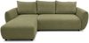 Selsey 'Zordo' - L-Form Eckschlafsofa mit zwei Bettkästen, olivgrüner Chenille links Bild 5