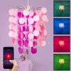 RGB LED Hängeleuchte, rosa-pink, App- und Sprachsteuerung, 32 cm Bild 3