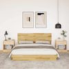vidaXL Massivholzbett mit Kopfteil ohne Matratze 150x200 cm Eichenholz 3315741 Bild 4