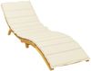 vidaXL Sonnenliegen-Auflage, Oxford-Gewebe creme, 200 x 70 x 3 cm Bild 3