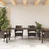 vidaXL Gartentisch mit Glasplatte Braun 190x90x75 cm Poly Rattan 365593 Bild 3