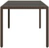 vidaXL Gartentisch mit Glasplatte Braun 190x90x75 cm Poly Rattan 365593 Bild 5