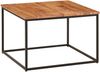 Wohnling Couchtisch 60 x 60 x 41 cm Massivholz Metall Sofatisch Wohnzimmertisch Akazie | Stubentisch Industrial | Bild 2