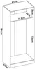 Vente-unique - LISTOWEL Wardrobe and walk-in wardrobe Holz, Platte Weiß - B 52 cm x H 184 cm x L 81 cm Bild 4