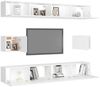 vidaXL 6-tlg. TV-Schrank-Set Weiß Spanplatte [3078684] Bild 3