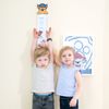 roba Messlatte 'Paw Patrol' - Skala von 70 cm bis 150 cm für Kinder - Holz - Weiß / Blau Bild 2