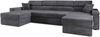 AX LIVING Belek U Wohnlandschaft Dunkelgrau mit Schlaffunktion 355 cm Bild 2