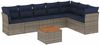 vidaXL 8-tlg. Garten-Sofagarnitur mit Kissen Grau Poly Rattan 3256012 Bild 2
