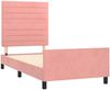 Einzelbettgestell Design für Erwachsene mit Kopfteil Rosa 100x200 cm Samt d3196e Bild 4