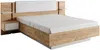 Vente-unique - ELYNIA Bett SamtHolz, Platte BeigeWeiß - B 210 cm x H 104,4 cm x L 256,4 cm Bild 3