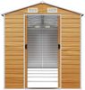 vidaXL Gerätehaus Hellbraun 191x470x198 cm Verzinkter Stahl 3188279 Bild 5