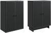 vidaXL Schrankset 2 pcs Schwarz 66 x 34,5 x 90 cm Holzwerkstoff 3416359 Bild 3