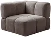 Vente-unique - CARLIVI Sofa Stoff Schokoladenbraun - B 92 cm x H 73 cm x L 347 cm Bild 4