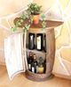 Wandtisch Tisch Weinfass 0373-R Braun Schrank Weinregal Fass 73cm Beistelltisch Bild 5