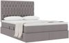 vidaXL Aufbewahrungsbett mit Matratze Taupe 140 x 200 cm Polyester 3371850 Bild 3