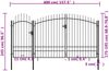 vidaXL Gartentor Woerden Stahl 1,95 x 4 m Schwarz 144366 Bild 5