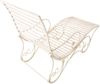 Gartenliege SENTA Antik - 58 x 140 x 101 cm, Metall, Antik-Creme | Sonnenliege Strandliege Bild 5