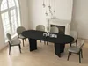 Vente-unique - TOPANIA Esstisch Holz, Platte Schwarz - B 89,4 cm x H 78 cm x L 260 cm220 cm180 cm Bild 2