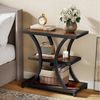 Tribesigns Beistelltisch mit Stauraum, 3-stufiger Sofatisch mit geometrischem Metalldesign Bild 4